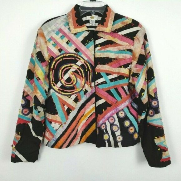 Vintage Sandy Starkman Art to Wear Jacket Womens M - Picture 2 of 12